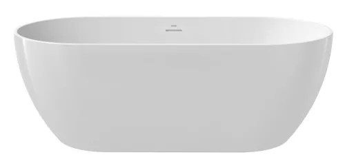 Freedom O 169x80, akrilkád, fehér szabadonálló, fehér/fekete/króm lefolyó