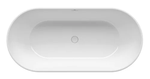 Freedom O 169x80, akrilkád, fehér szabadonálló, fehér/fekete/króm lefolyó