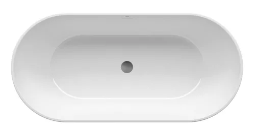 Freedom O 169x80, akrilkád, fehér szabadonálló, fehér/fekete/króm lefolyó