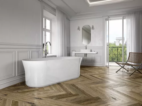 Ravak Ypsilon 180x80 akrilkád, fehér szabadonálló, króm lefolyó XC00100026