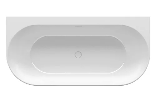 Ravak Freedom Wall 166x80 akrilkád, fekete/fehér, fekete túlfolyóval XC00100027