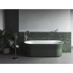   Ravak Ypsilon 180x80, akrilkád, Grey Green/fehér, szabadonálló, fehér lefolyó XC00100052