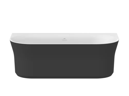 Ravak Ypsilon Wall 178x86, akrilkád, fekete/fehér, szabadonálló, fekete lefolyó XC00100057