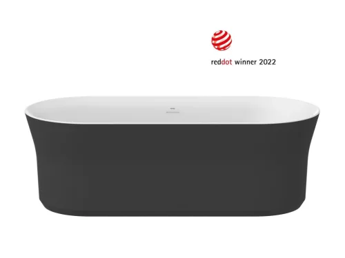 Ravak Ypsilon 180x80, akrilkád, fekete/fehér, szabadonálló, fekete lefolyó XC00100058