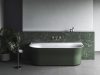 Ravak Ypsilon Wall 178x86, akrilkád, Grey Green/fehér, szabadonálló, fehér lefolyó XC00100064