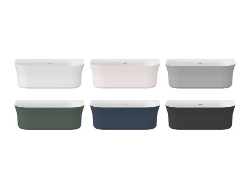 Ravak Ypsilon Wall 178x86, akrilkád, Grey Green/fehér, szabadonálló, fehér lefolyó XC00100064