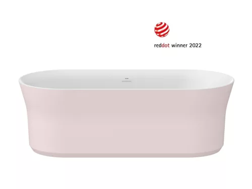 Ravak Ypsilon 180x80, akrilkád, Alabaster Pink/fehér, szabadonálló, fehér lefolyó XC00100085