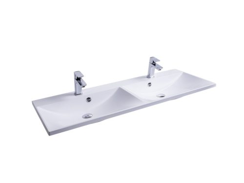 Ravak Flat Duo 120 duplamosdó fehér, nyílással XJP01112000