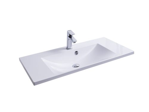 Ravak Flat 90 mosdó fehér, nyílással XJP01190000
